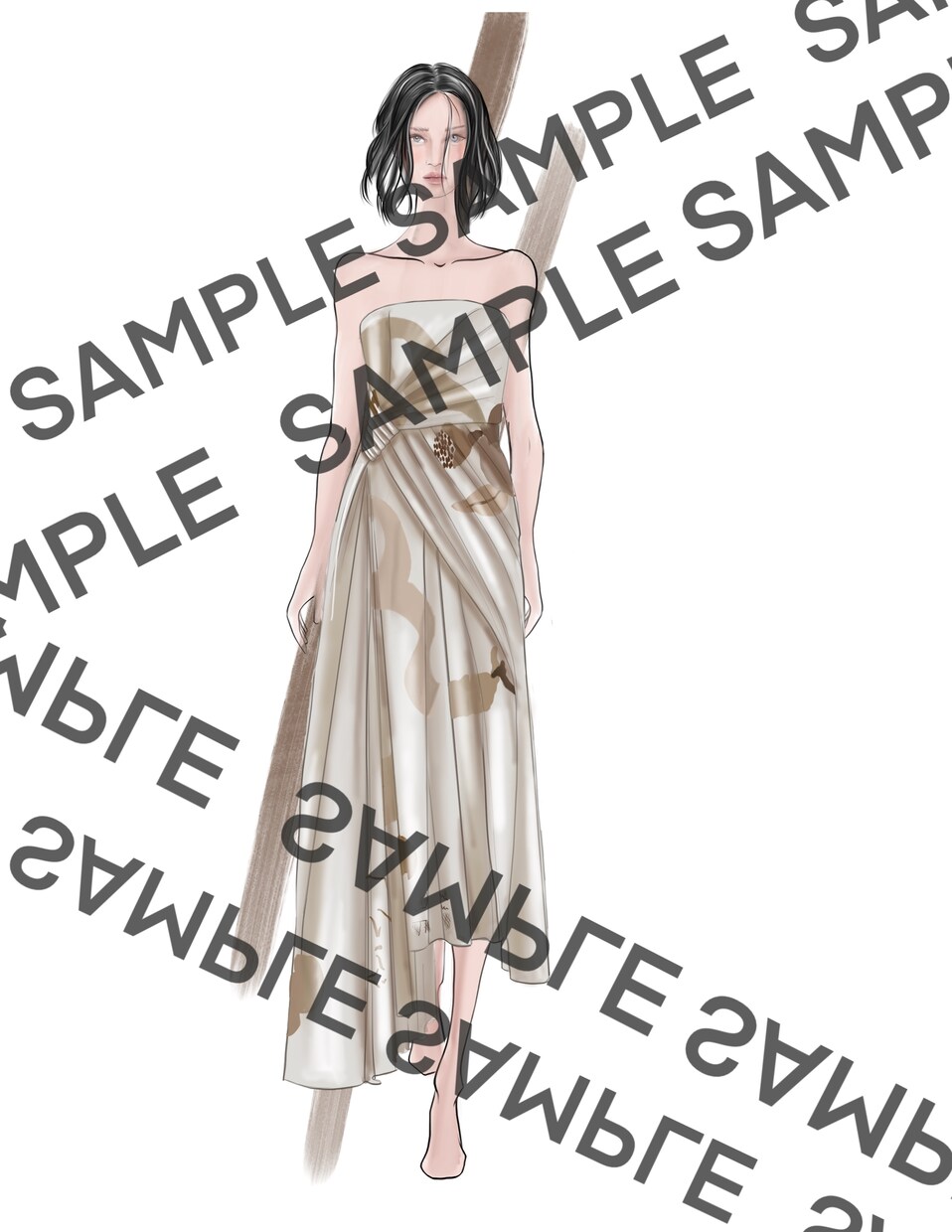 ファッションデザイン画を作成します お客様のイメージに合ったデザインをさせていただきます。 イメージ3