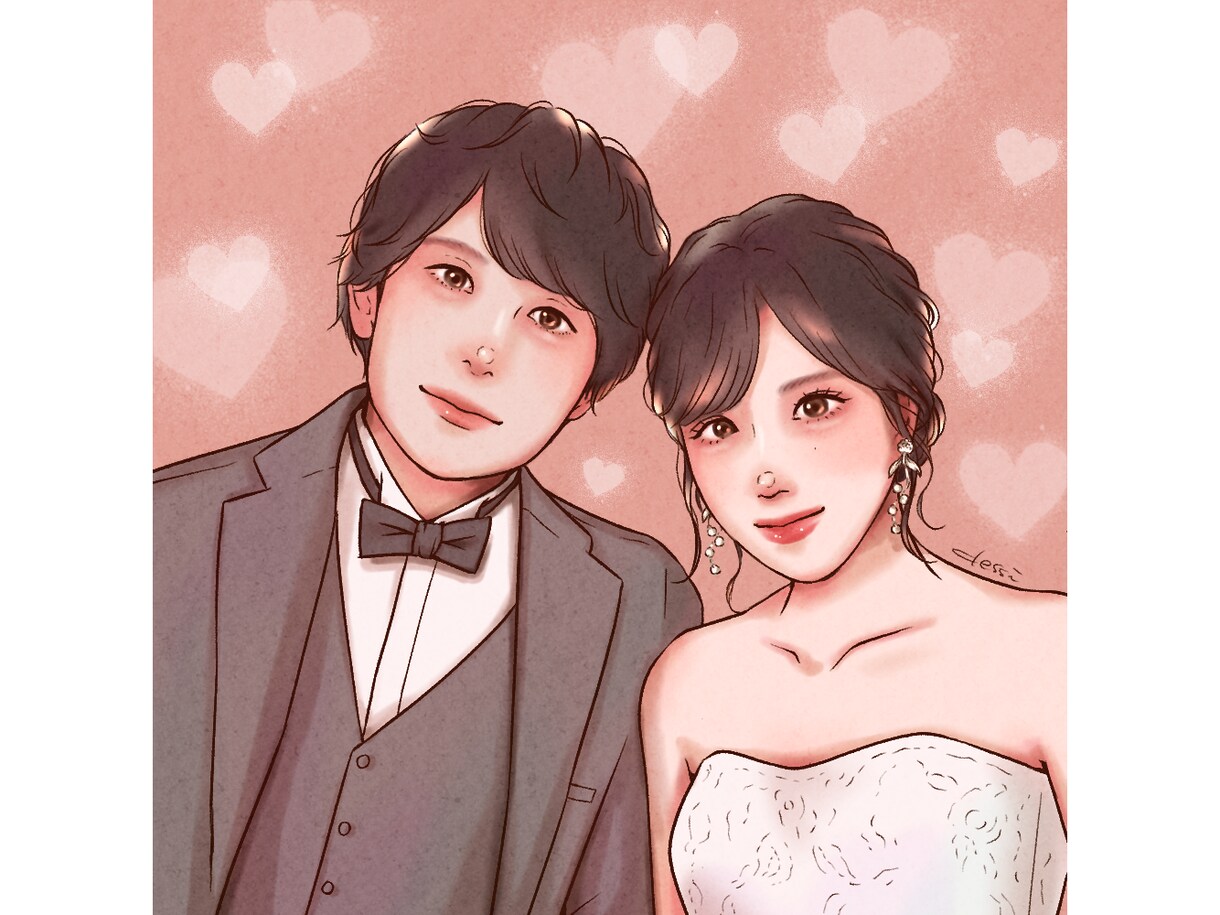ホワイトデーのギフトに♪思い出に残る似顔絵描きます 印刷も対応します！記念日・お誕生日・イベントのプレゼントに。 イメージ6