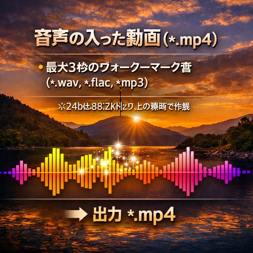 動画音声、音声にウォーターマークを入れます サンプルからの著作権盗用を防ぐ イメージ2