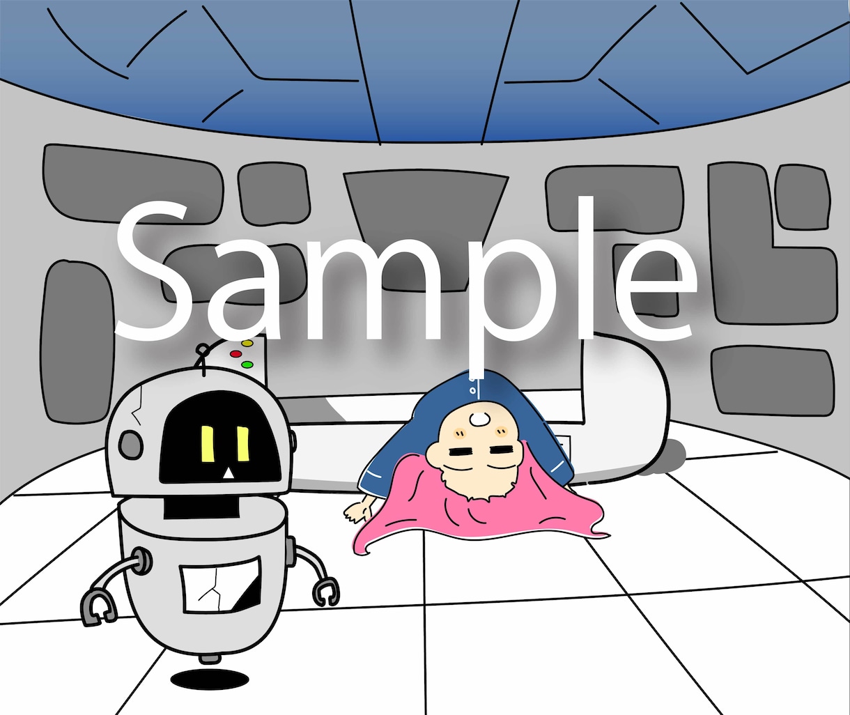 脱力系ヘタウマイラストを作成します 唯一無二の独特なイラストを作成！人物のみ・背景込みも対応！ イメージ3
