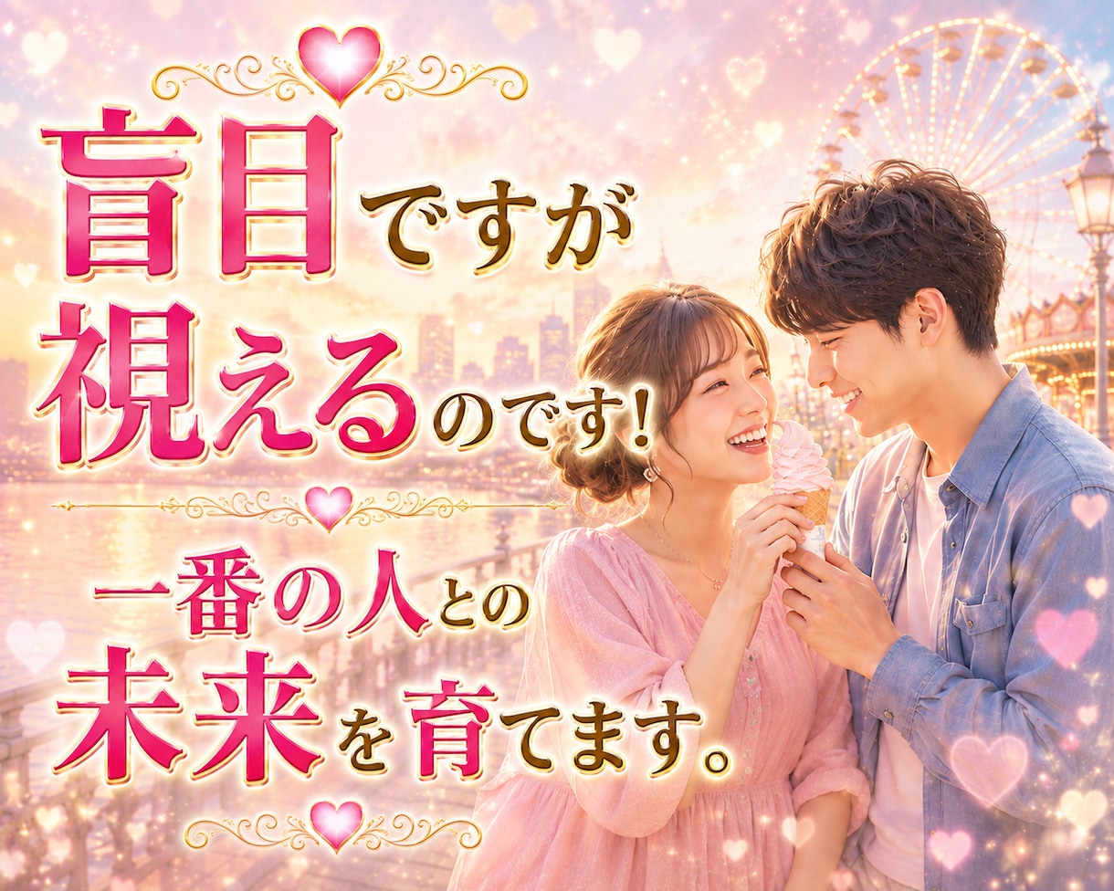 盲目ですが視えるのです！一番の人との未来を育てます 近くにいる？これから出会う？その人との未来を鮮やかに映します イメージ2