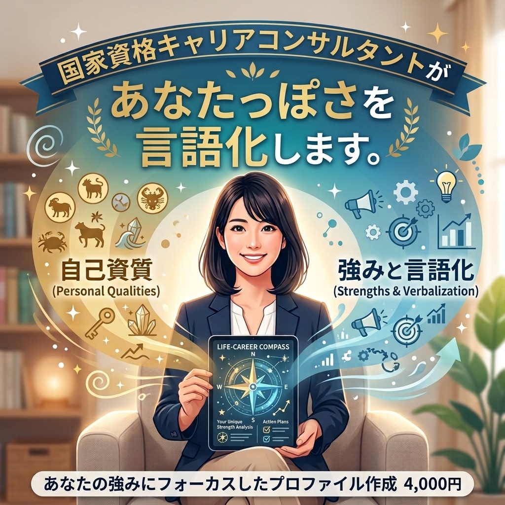 国家資格キャリコンが人生とキャリアを読み解きます 四柱推命×キャリア理論で「自分っぽさ」と強みを言語化 イメージ1