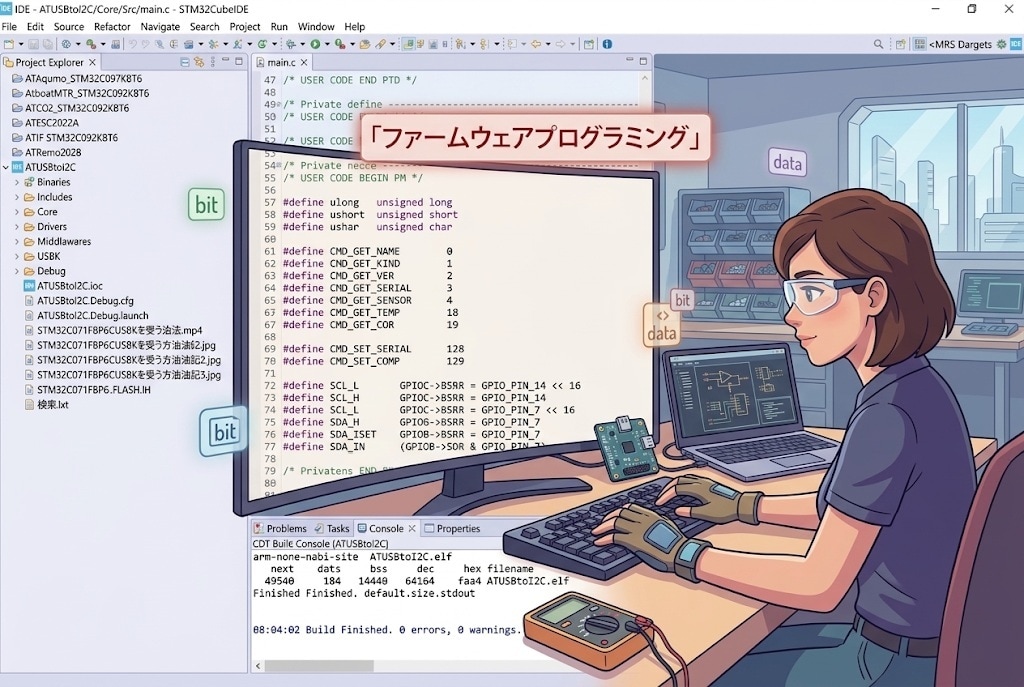 組込み系ＣＰＵをプログラミングします 【マイコンをＣ言語でプログラム】 イメージ2