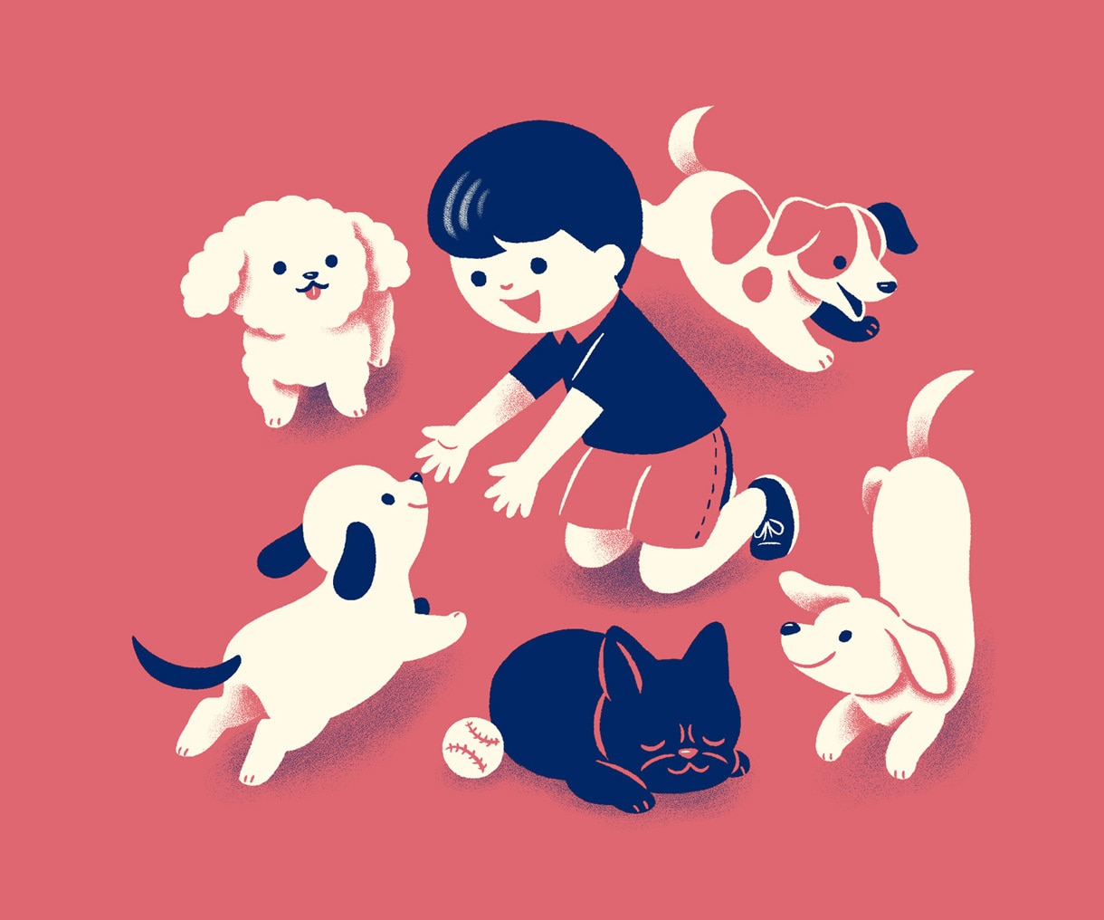 グッズや挿絵に！レトロでかわいいイラスト制作します 海外の絵本のようなおしゃれな雰囲気を演出します！ イメージ3