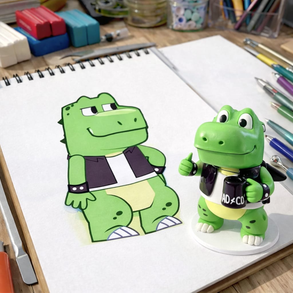 子どもの絵を立体化｜オーダーメイドフィギュア作ます 誕生日・成長記念・卒園卒業祝いに。完全手作りの一点物です イメージ3