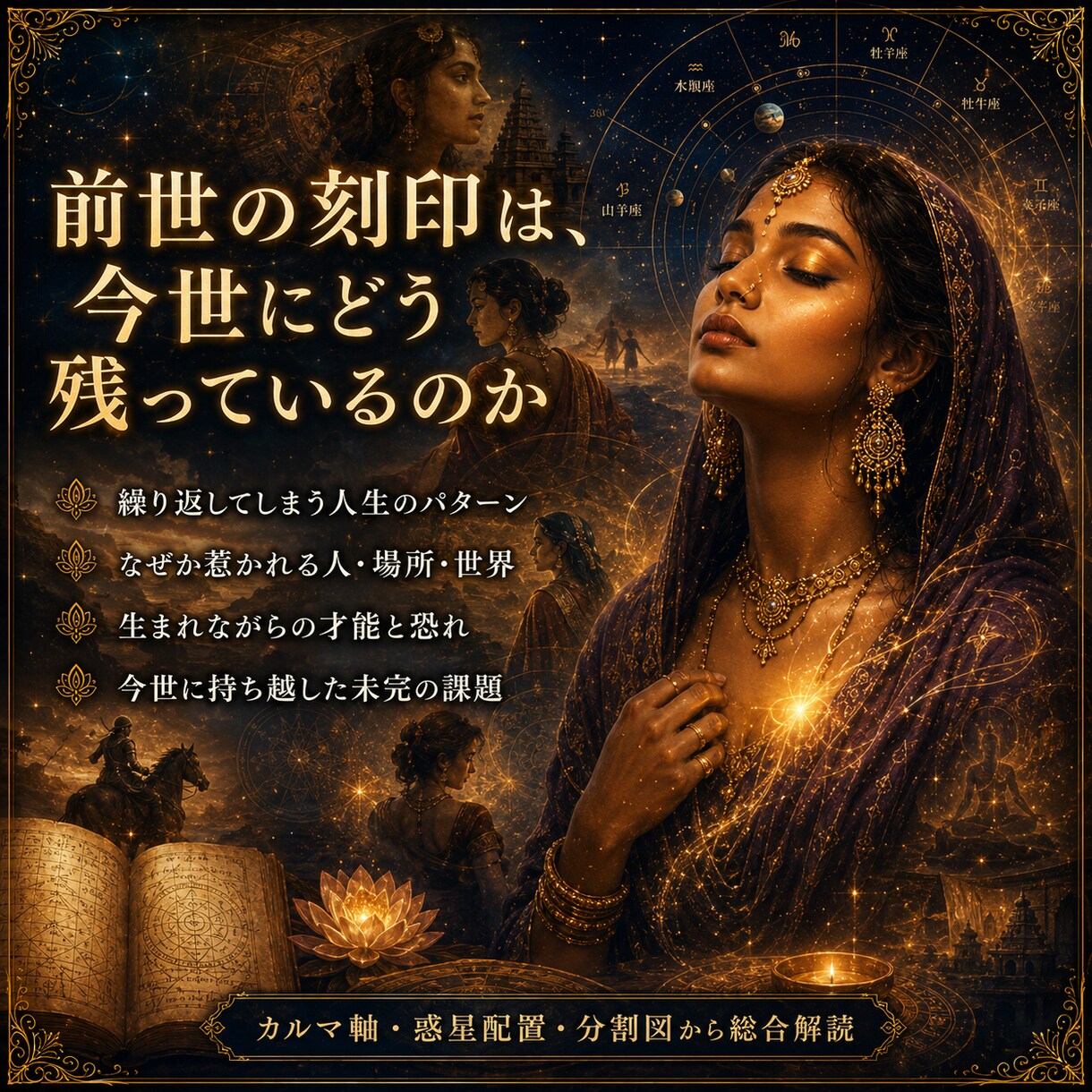 本格インド占星術☽前世・使命・未来を完全鑑定します ☊全21章2.5万字超の一生涯鑑定☋魂の天体図と開運秘儀付き イメージ7
