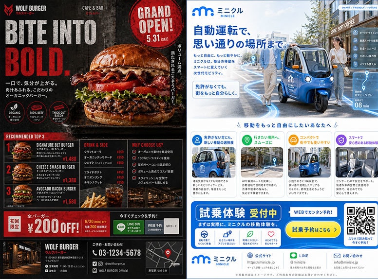 あなたの店舗チラシ最短即日ハイクオリティ制作します 美容サロン・飲食店・リラク・ハウスクリーニングなど丸投げOK イメージ13