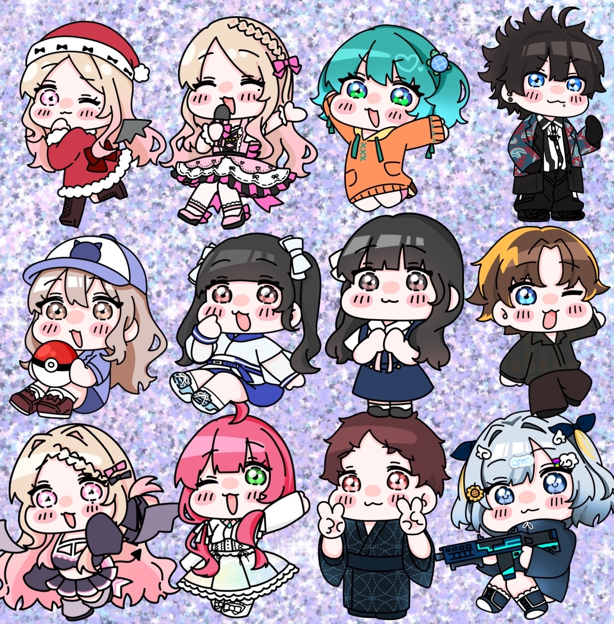 ぷくぷく可愛い全身ミニキャライラスト描きます 納期1~2週間!プレゼントにもおすすめ全身ミニキャライラスト イメージ2