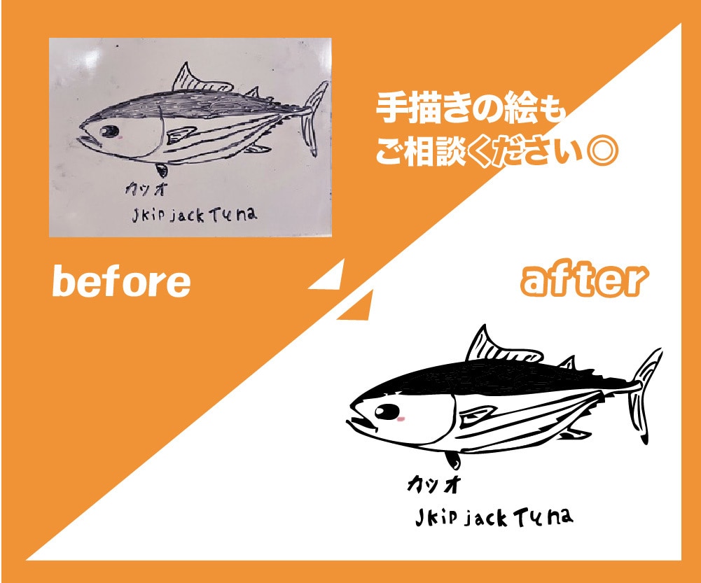 画像をトレース、Aiデータをお作りします 初めての方も安心してお任せください！親切丁寧に対応します！ イメージ5