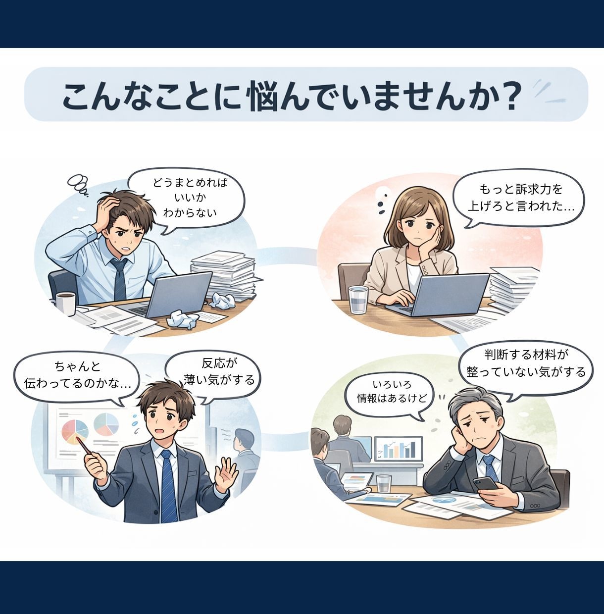 判断されるプレゼンに整えます ★行動心理学で軸と構成、見せ方を一緒に整理 イメージ2