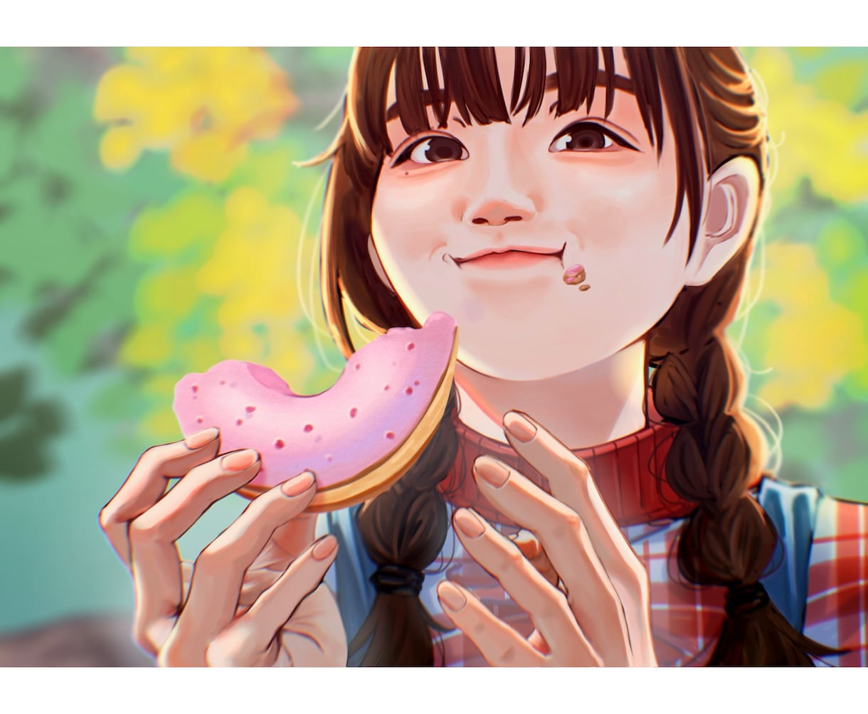 魅力的な表情や色味のバストアップイラスト描きます リアル系〜イラスト系まで、幅広いテイストに対応できます イメージ5
