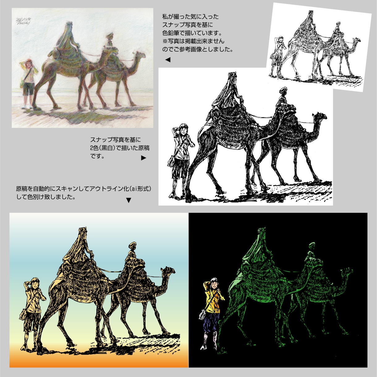 直筆文字イラスト原稿をAI形式にいたします アウトライン化をイメージに沿って表現努力します。 イメージ10