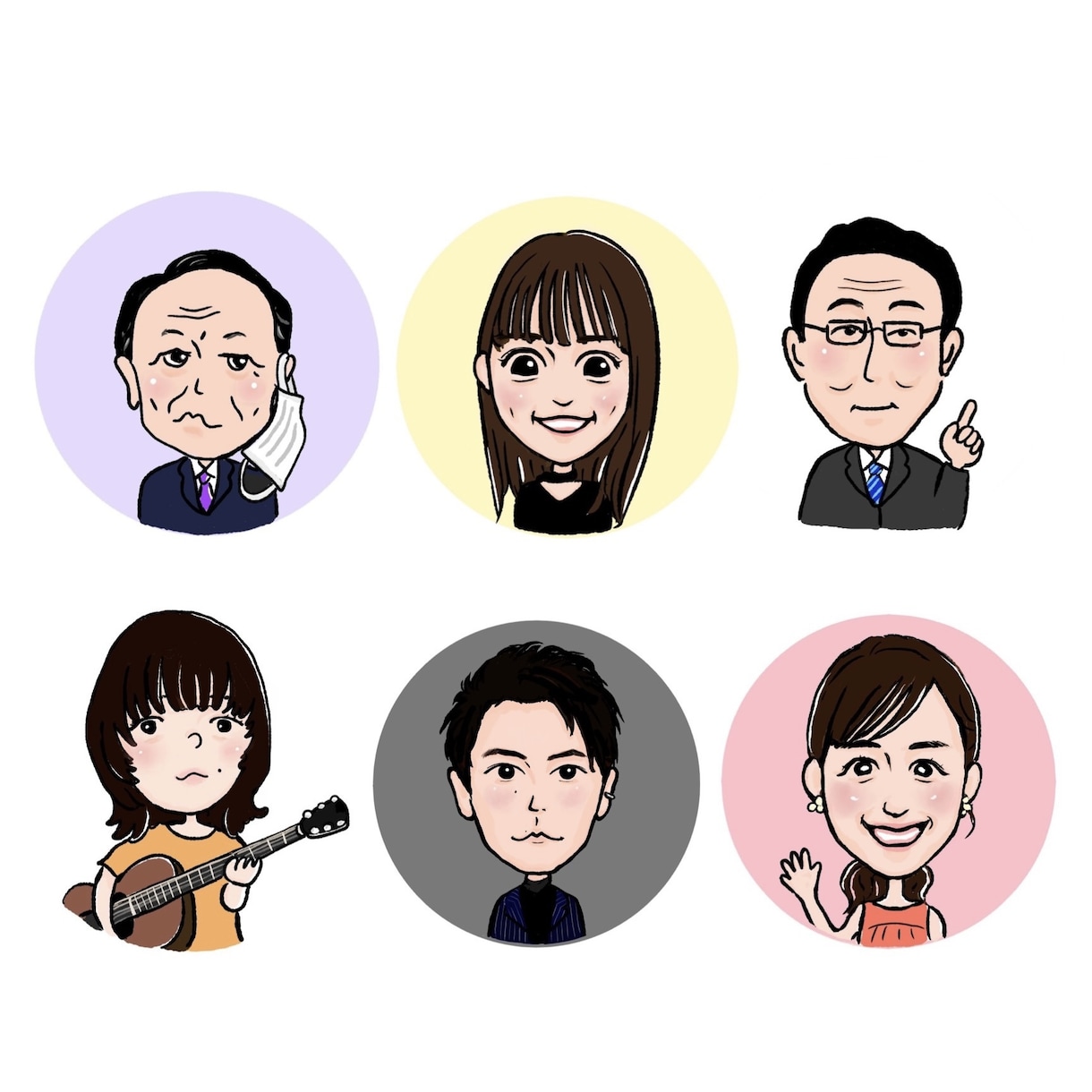 リピーター様専用！表情・ポーズなどをアレンジします ☆過去にご購入していただいた似顔絵の表情などをアレンジ イメージ2