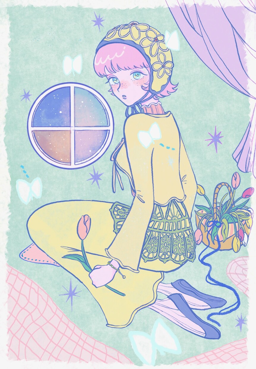 一枚絵描かせていただきます 物語のある、可愛い女の子を描きます。 イメージ1