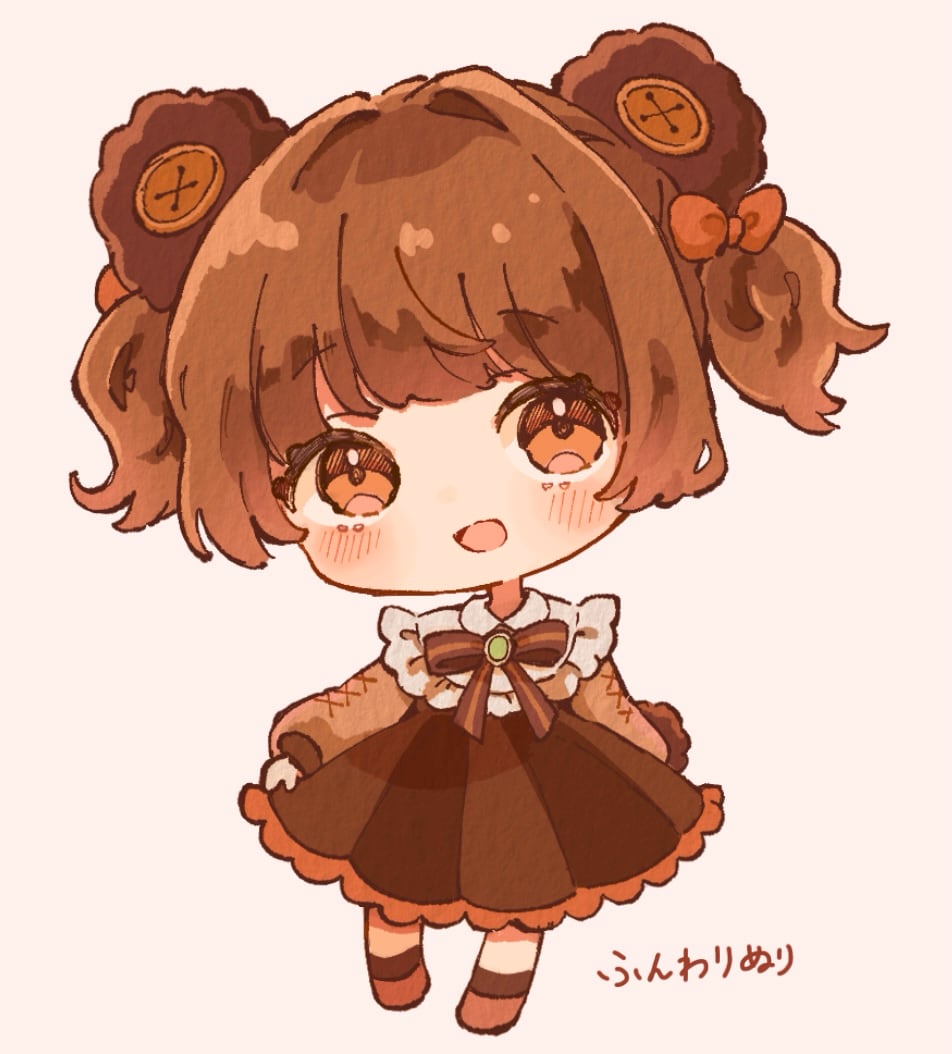 ふんわり可愛いミニキャライラストお描きます 絵本風のアナログ感のある絵柄です。アイコンなどにぜひ♪ イメージ3