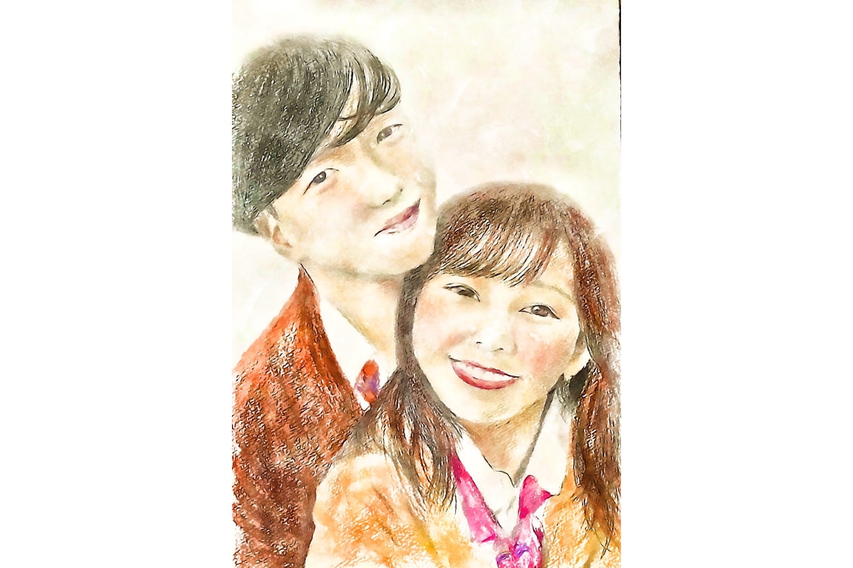 写真から鉛筆で優しい水彩画⭐️あなたを笑顔にします リアルだけどあったかい似顔絵、アイコンやプレゼントなどに！ イメージ2