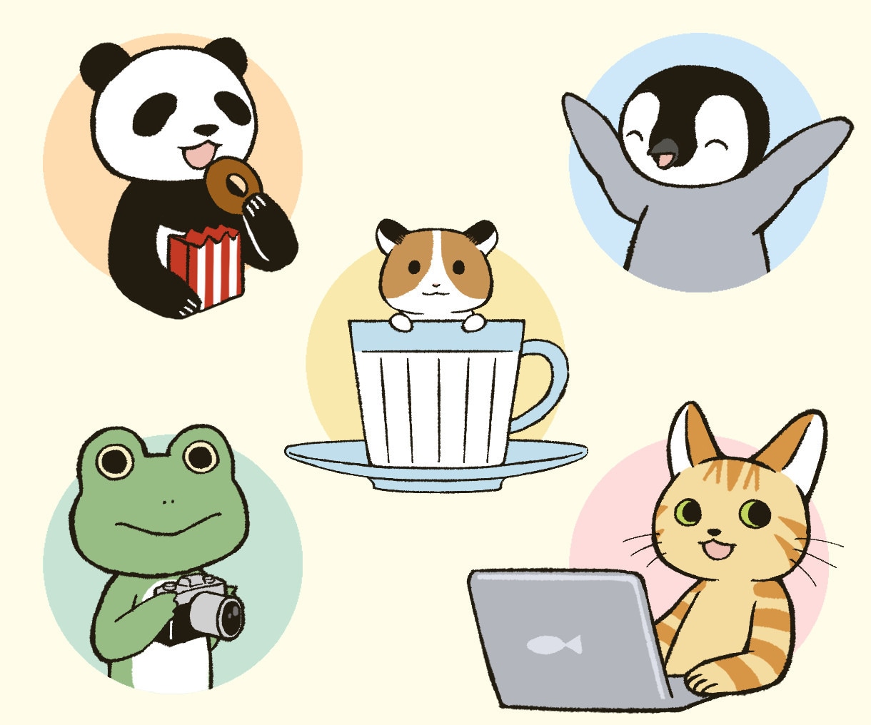ほっこりかわいい動物アイコンをお描きします 商用可！SNS・ブログで親しみやすさUP！ イメージ2