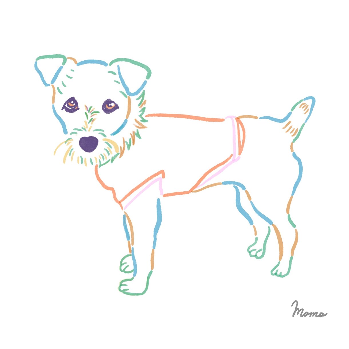 あなたにとって大切な我が子を描きます 愛犬をカラフルでお洒落にイラスト化したいあなたへ イメージ5