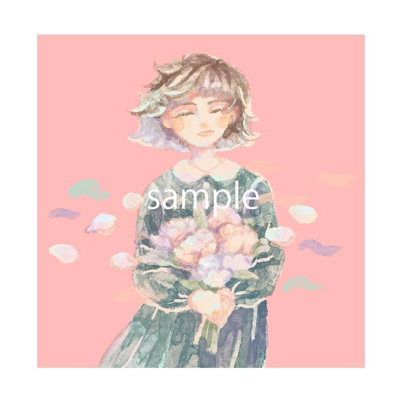 好きなものを詰め込んだ水彩風似顔絵アイコン描きます あたたかな絵柄でやさしい印象を与えます イメージ3
