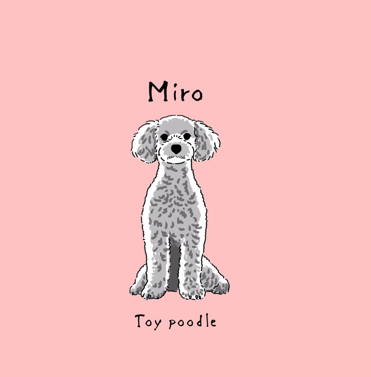 シンプルな線と配色で綺麗目な犬の絵を描きます 少ない色数とシンプルな線でセンスのいい絵に仕上げます イメージ2