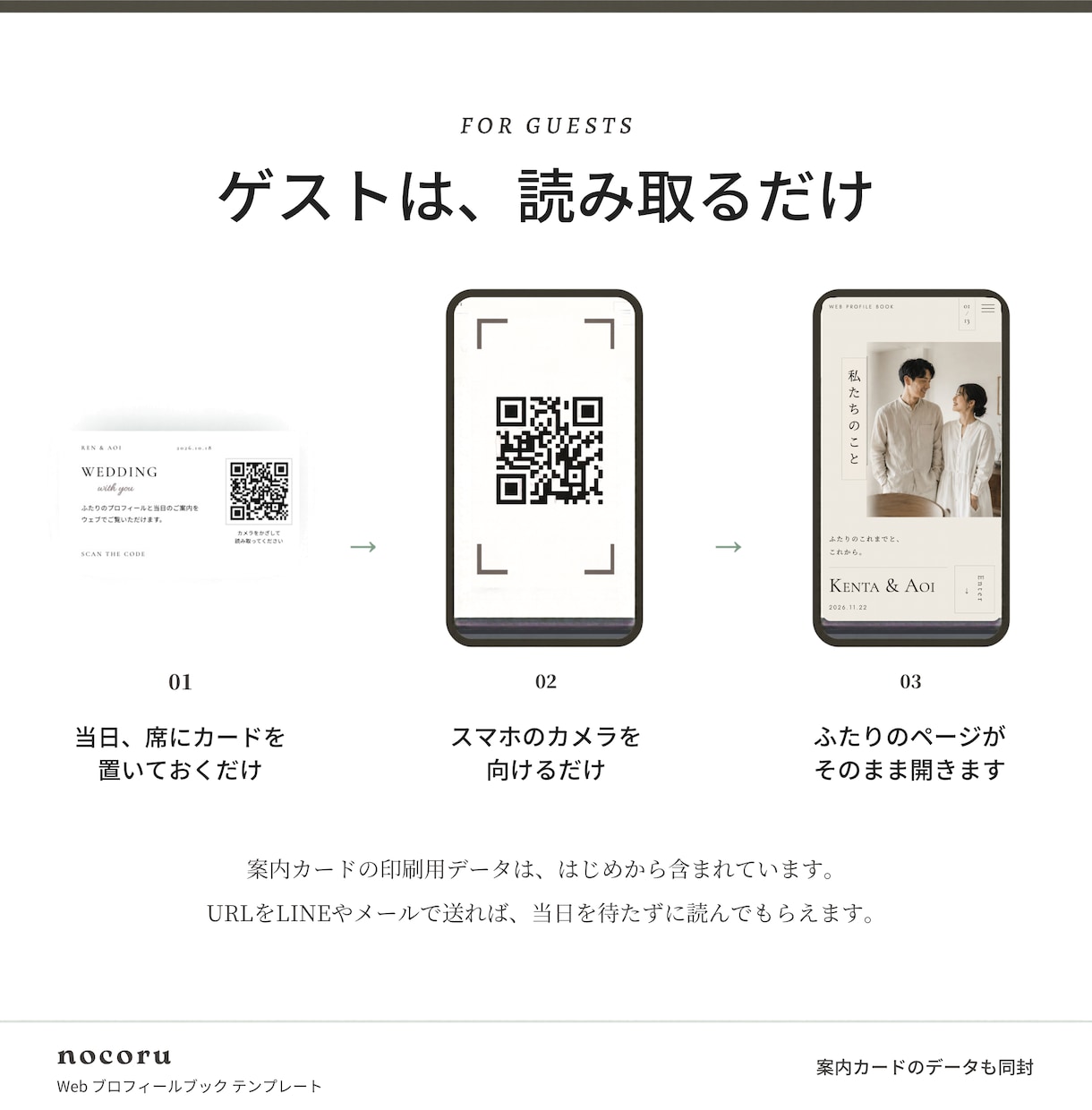 式後も開かれるWebプロフィールブックを届けます 【先着3名様モニター価格】席表・案内カード付き／直前修正OK イメージ2