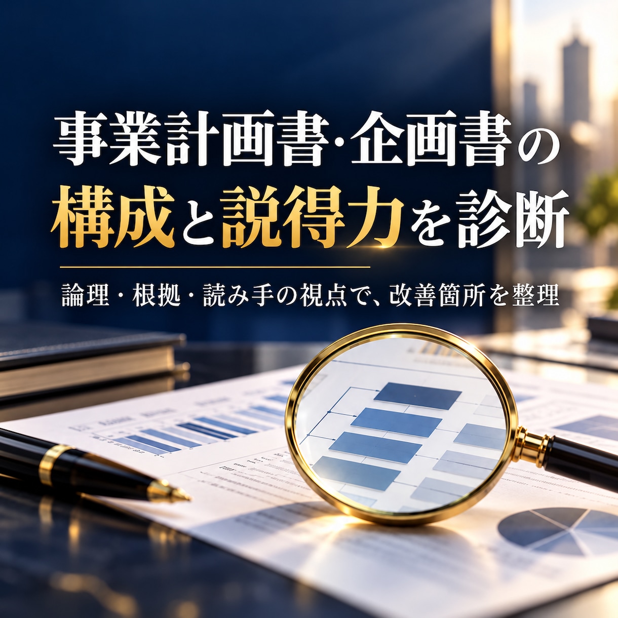事業計画書や企画書の構成と説得力を診断します 論理・根拠・読み手の視点で、改善箇所を整理 イメージ1