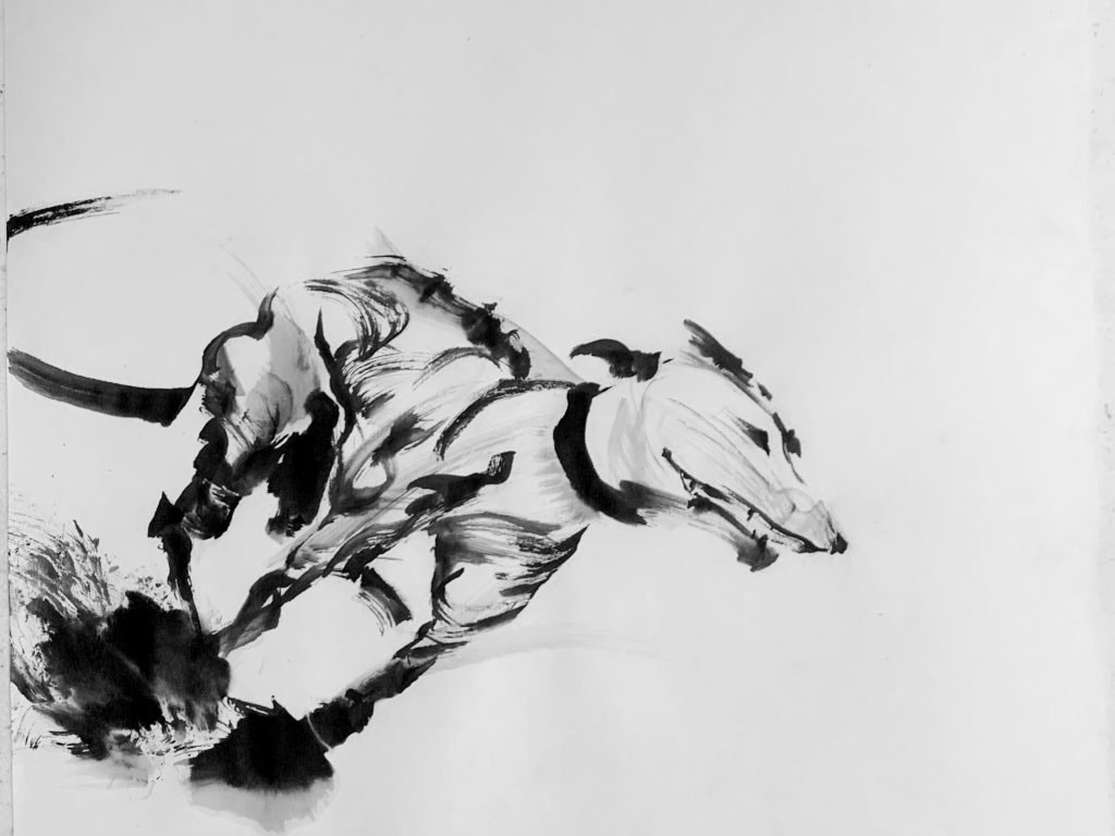 墨絵作品(原画)を制作致します 白と黒で表す墨絵を描きます。原画納品(&データ)はこちら イメージ8