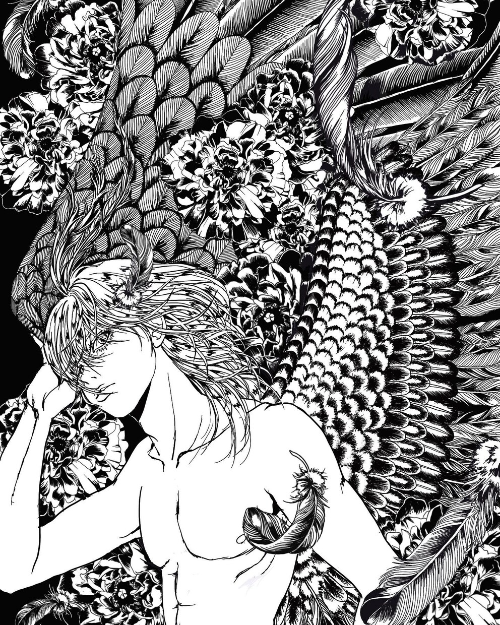 細かい線画制作いたします 世界観のある綺麗目なイラストを制作いたします。 イメージ2