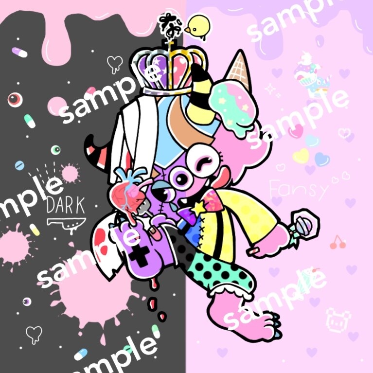 ポップで楽しいモンスターアイコン作ります あなたの「 好き 」でイメージしたモンスターを描きます！★ イメージ1