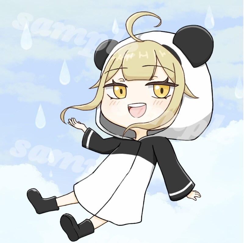 梅雨の時期に合うミニキャラ描きます 動物モチーフの雨具で楽しく梅雨を過ごしませんか？ イメージ1