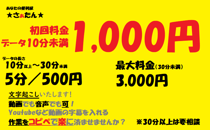 動画用などに～30分の動画、音声の文字起こしします 動画につける字幕などコピペで楽に済ませませんか？ イメージ2