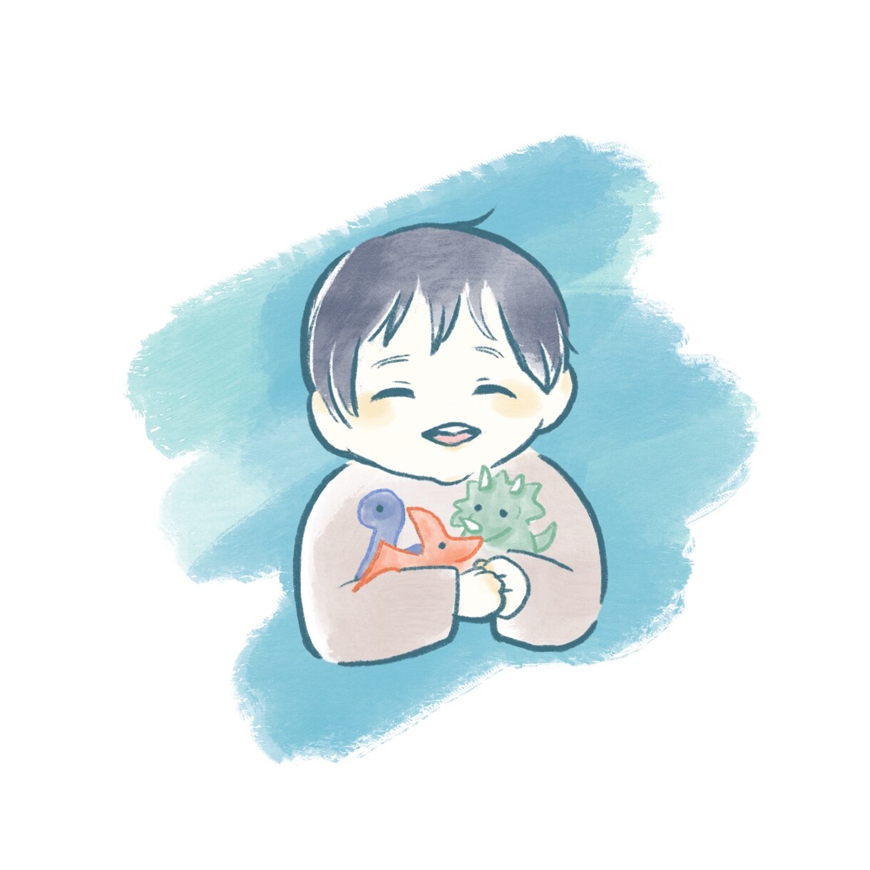 やさしい似顔絵アイコン描きます 鉛筆と水彩タッチで描いたやさしい似顔絵アイコンを作成します。 イメージ8
