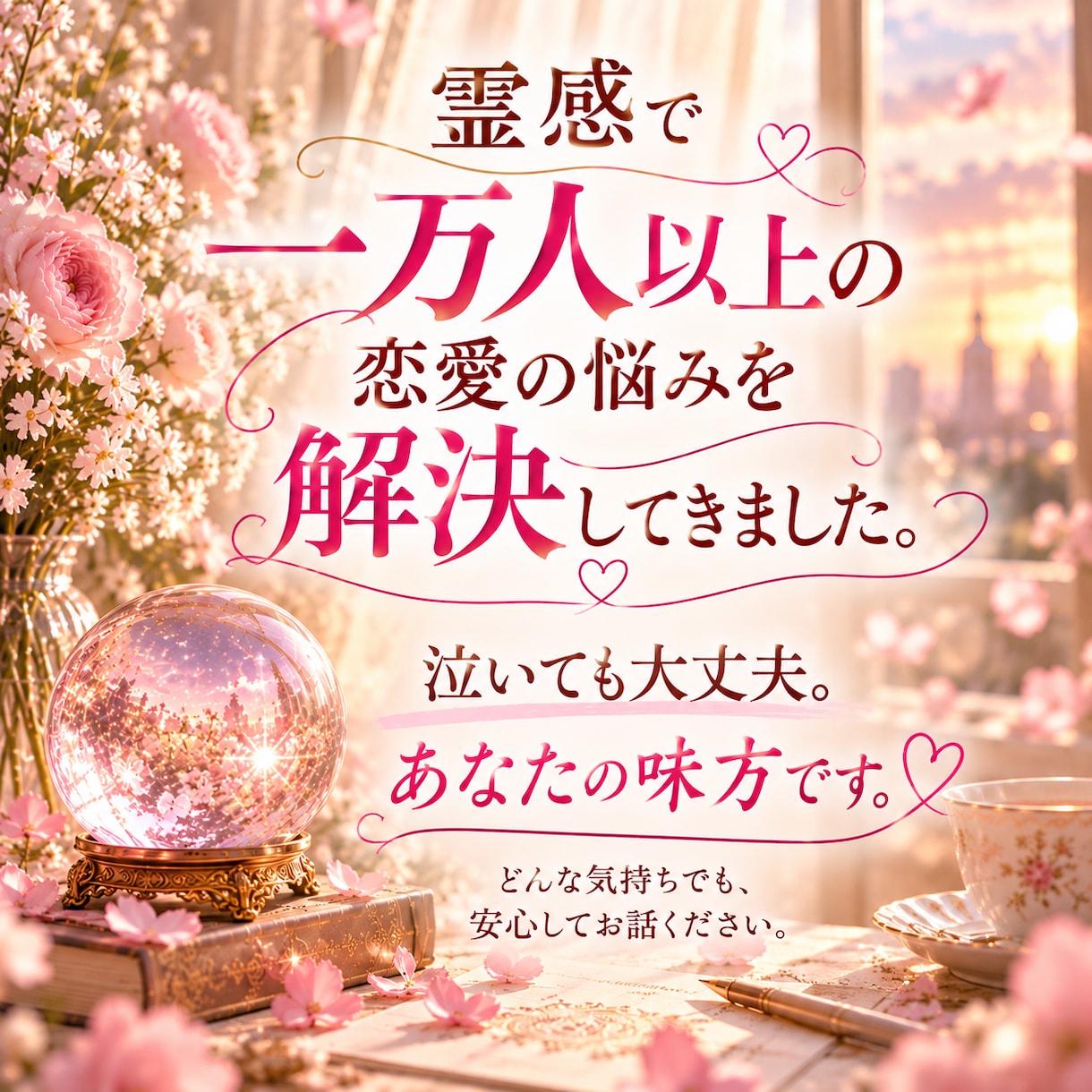 彼の気持ちや二人の今を感じ取ってお伝えします 1万人以上の鑑定経験から、理想の未来をお手伝いします イメージ5