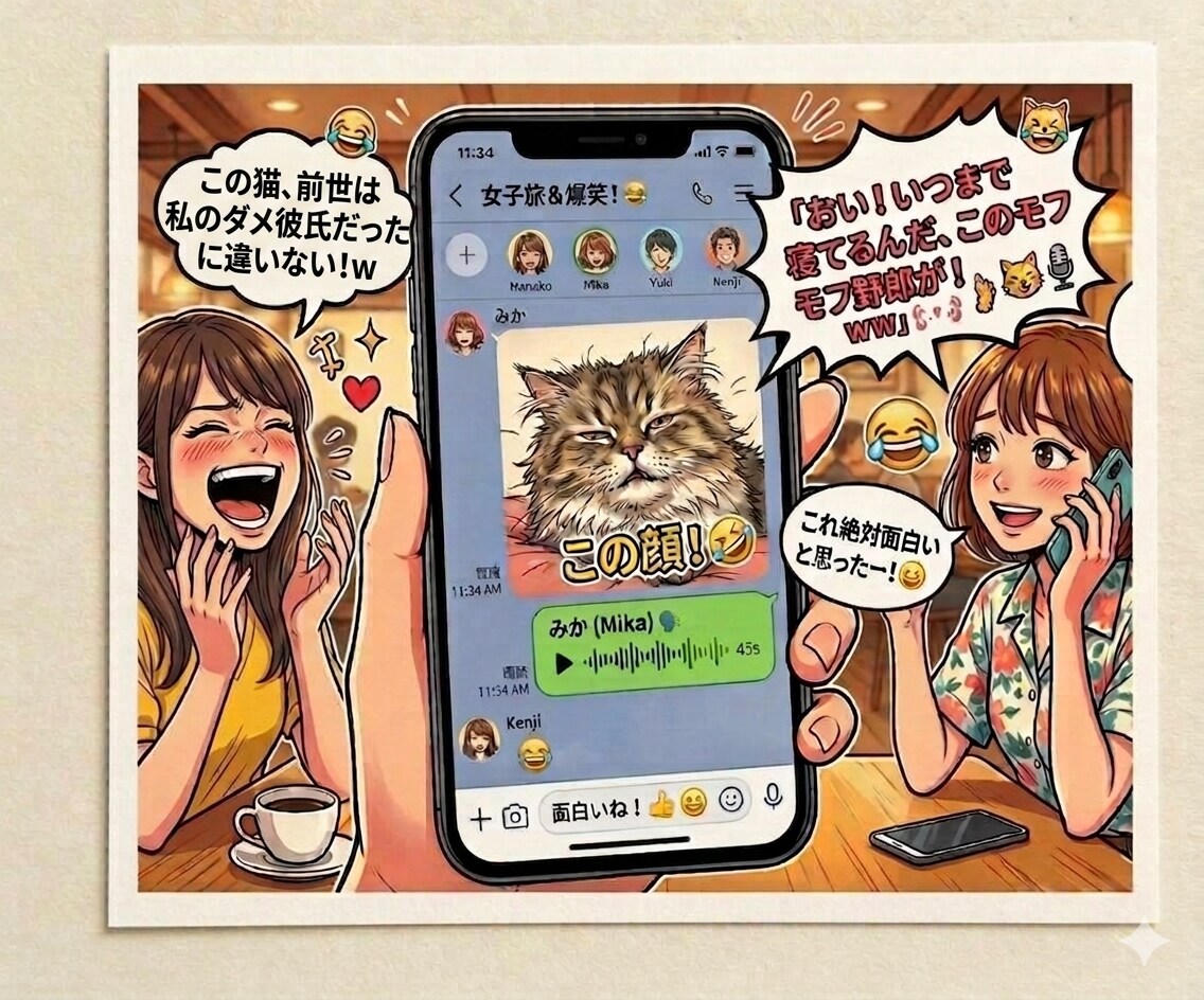 なんか笑いたい、そんな方のお相手します 好きな画像を送ってください、アテレコして面白くします♪ イメージ2