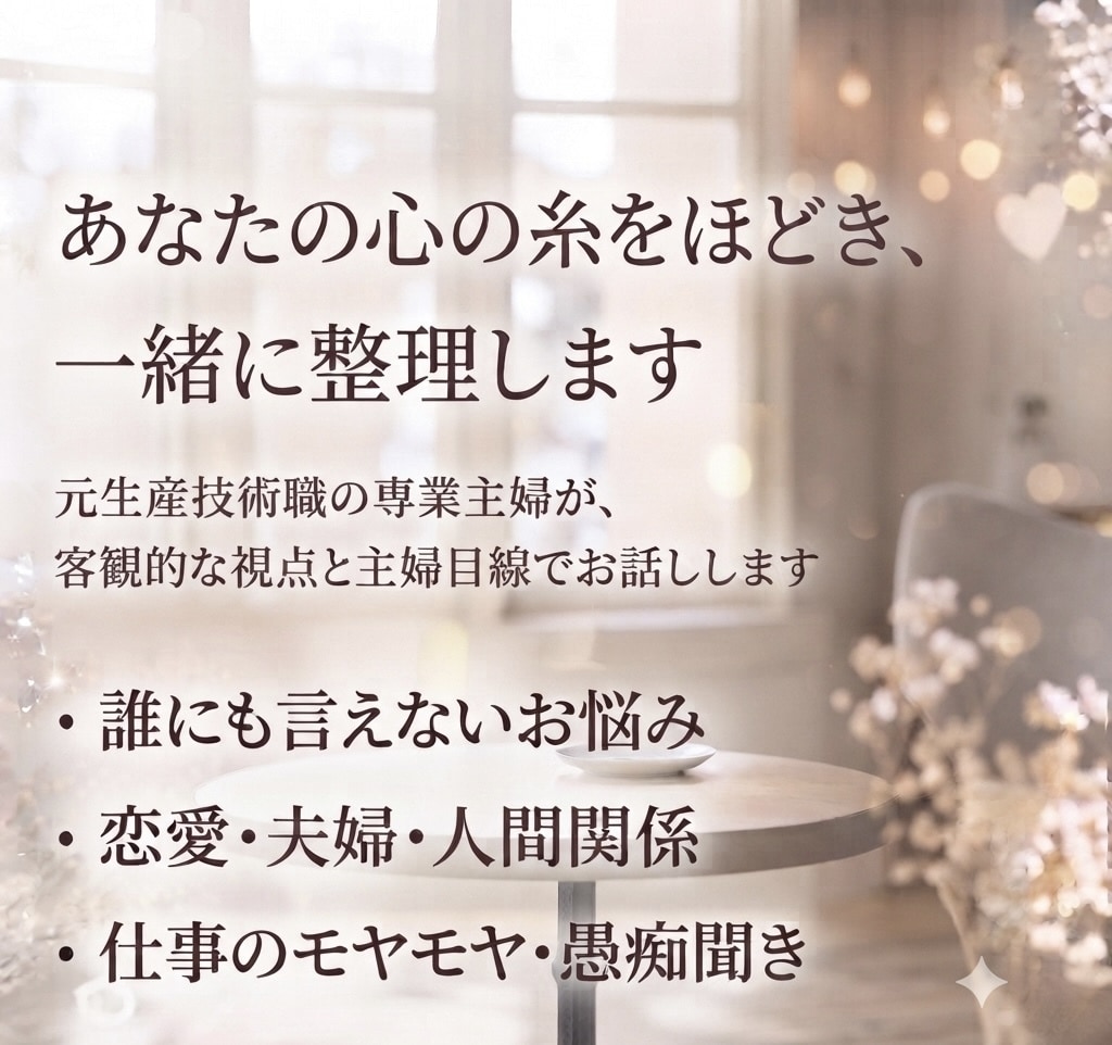 まとまりが無くてもOK！どんな内容でもお聞きします 安心して何でも吐き出してください！ イメージ2