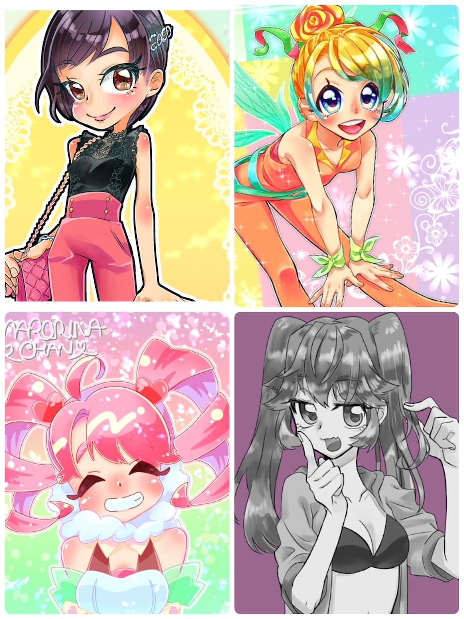 オリジナルキャラ風似顔絵可愛く描きます あなただけのかわいさを見つけて可愛く変身！男性も可能✨ イメージ2