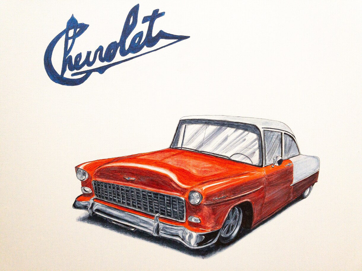 愛車、車好きの方へ手描きイラストをお送りします 世界で1枚だけの手描きイラストをお届け致します♪ イメージ5