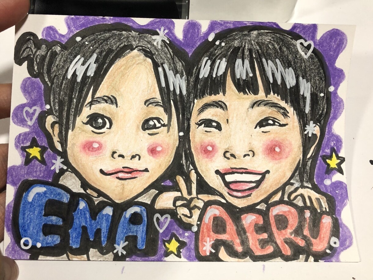 似顔絵描きます お写真を見て似顔絵を描きます！手描きです。ポップでカラフル★ イメージ4