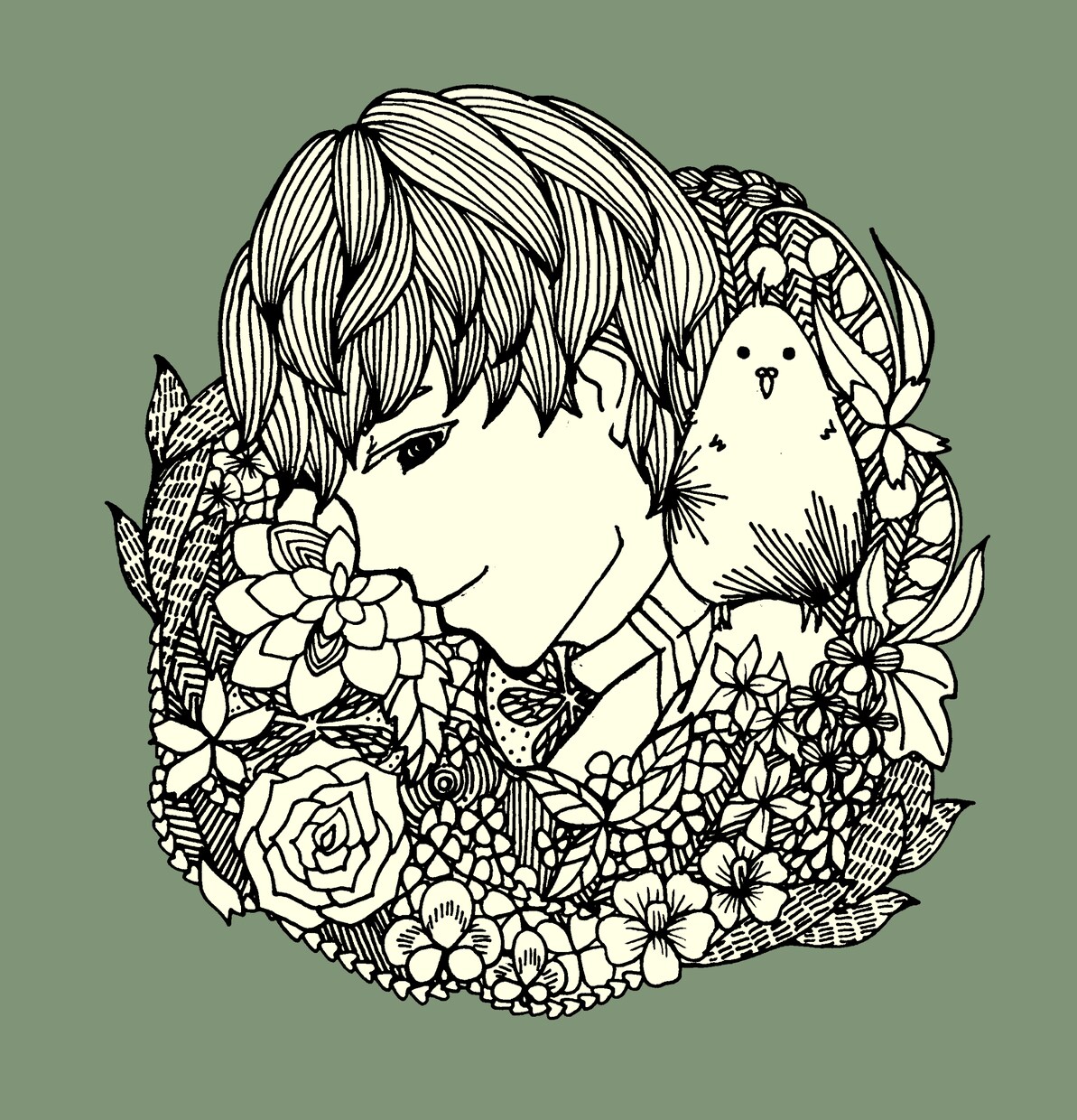 個性のあるイラストを描きます パターンや植物を使ったイラストを描いています イメージ2