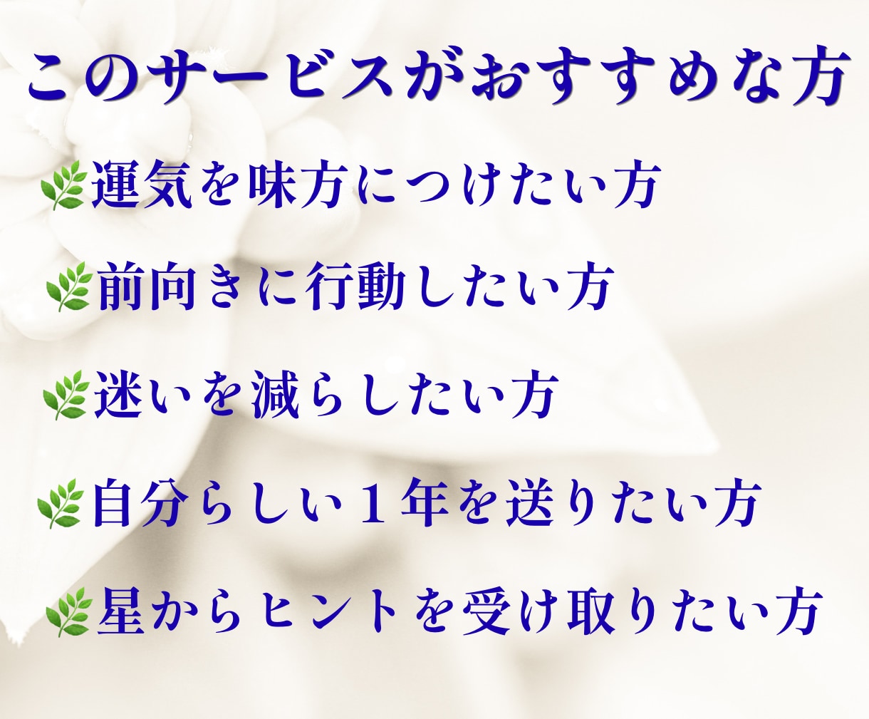 迷いの理由を星で読み解き１年間の指針をお伝えします あなただけの才能を活かし、次の一歩を踏み出す＆整えていきます イメージ3