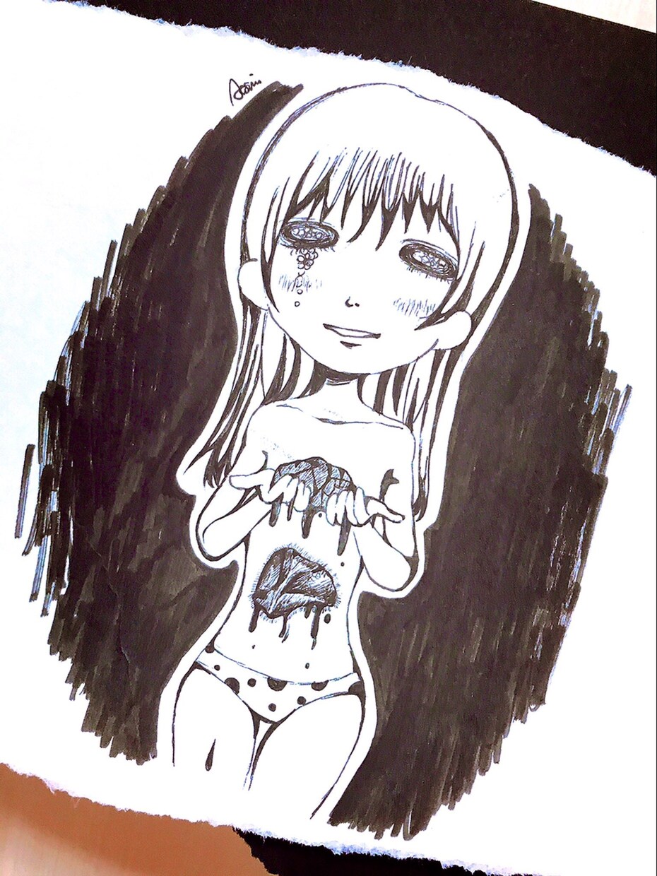 あなたの好きなモチーフでイラストを描きます 病みかわいいをテーマにしています。 イメージ1