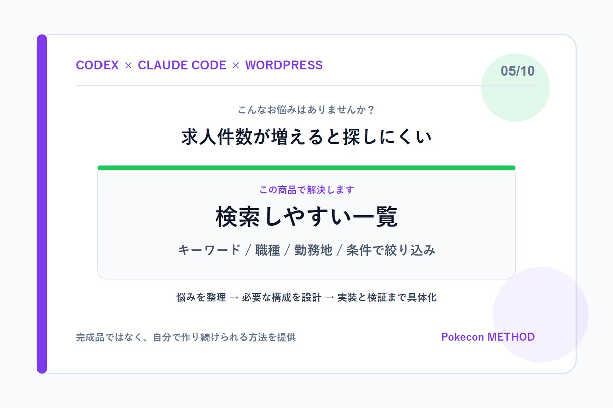 Codexで実務サイトを自作できるようにします WordPress設計から公開後の改善まで体系化 イメージ5