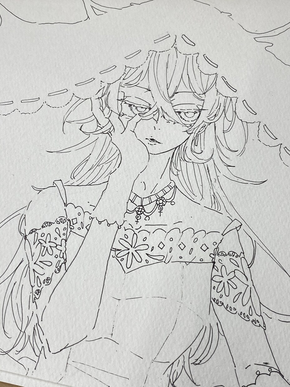 アナログで描く！！ダークで綺麗な独特な絵を描きます 貴方のご要望に応えて色紙に絵を描きます イメージ3