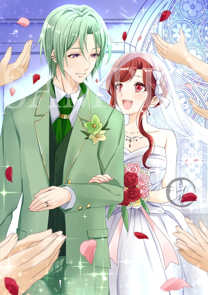 夢のウエディングイラストを描きます 6月の花嫁キャンペーン開催！【6月納期限定商品】 イメージ2