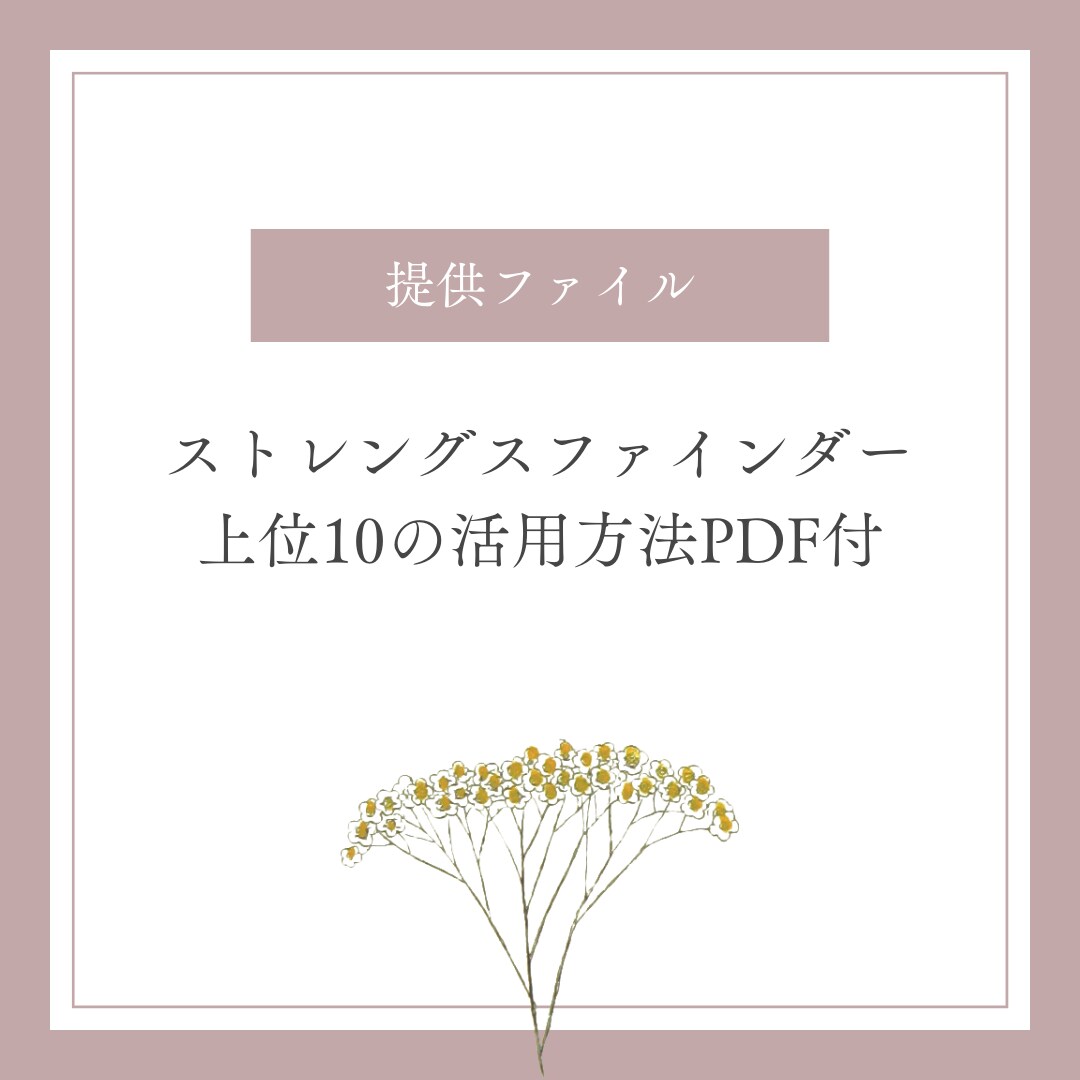 ストレングスファインダーで自己理解を深めます 教育者が行う分析/90分セッションで成功パターンを掴む！ イメージ3