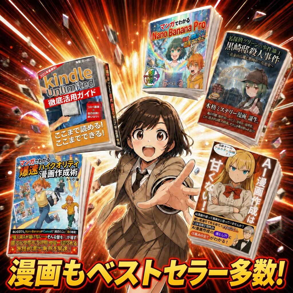 AI漫画のKindle出版を完成までサポートします AI漫画を10冊超出版した作家が完成まで伴走します イメージ9