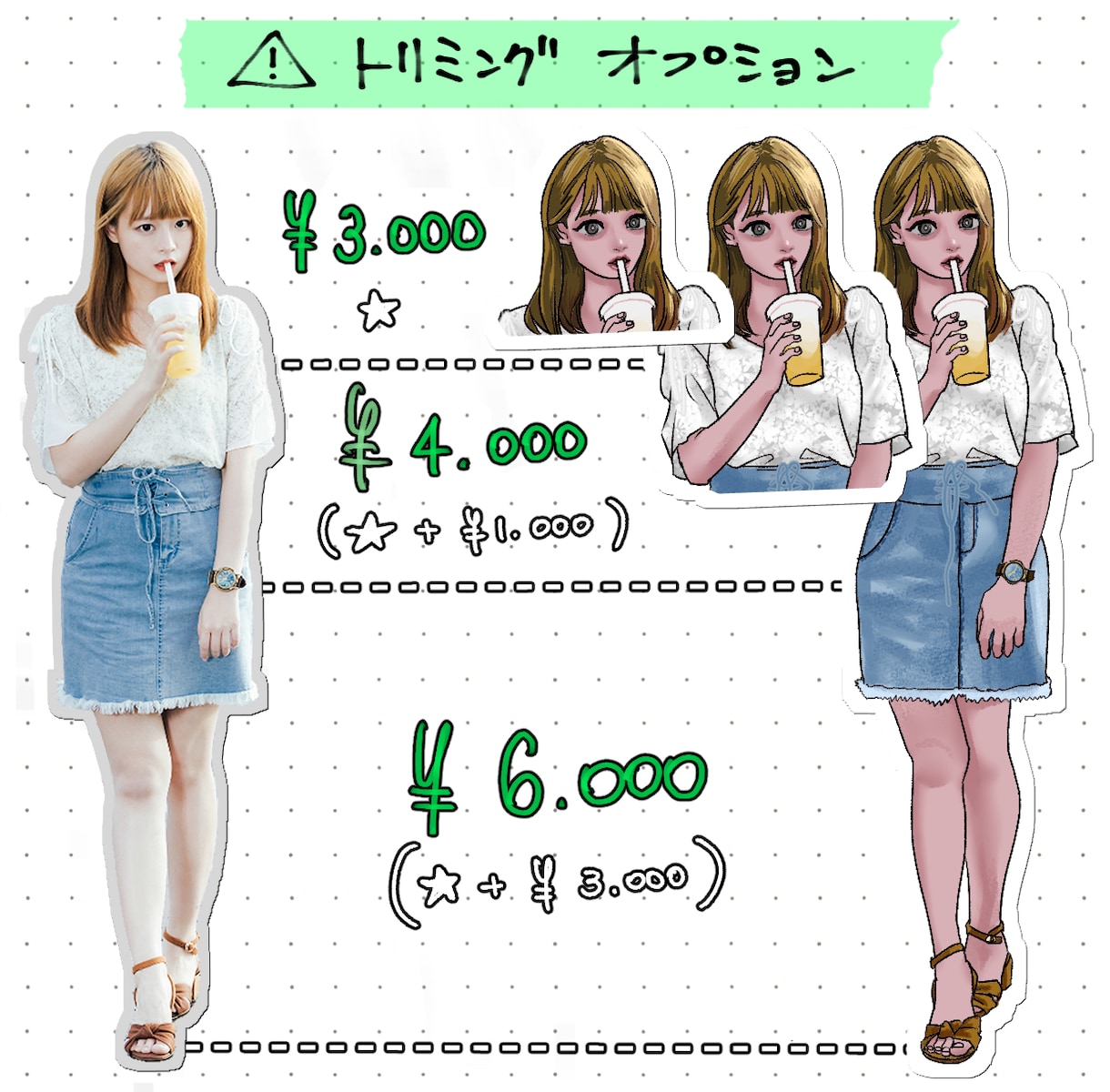 あなたのお写真をイラストにします （似顔絵）写真模写【リアル描写×漫画風】 イメージ2