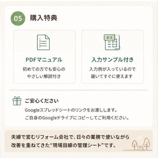 工務店向け顧客・点検管理シートを販売します 点検・工事履歴までこれ一つで管理。購入後すぐ使える完成版。 イメージ6