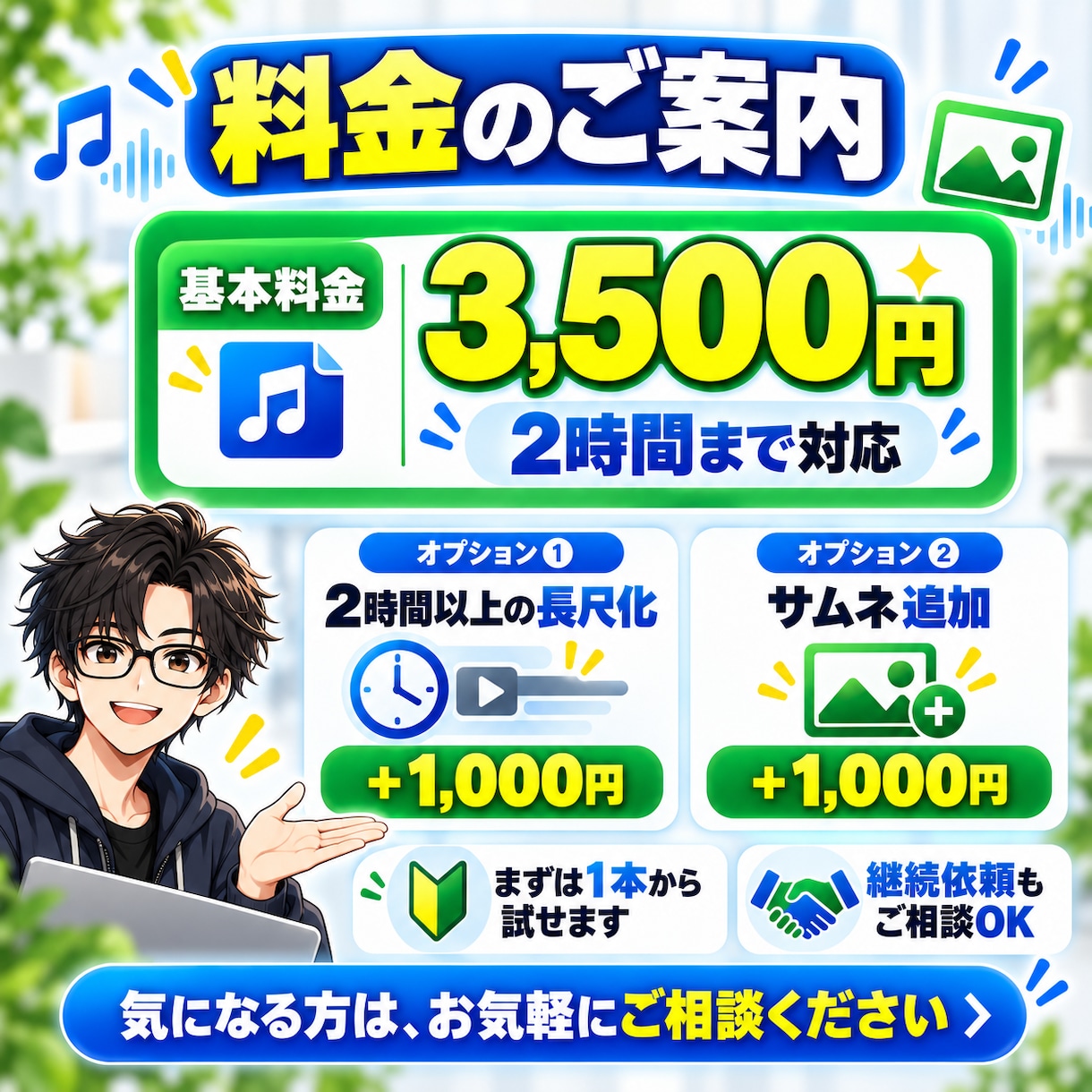 音源と画像からYouTube用BGM動画制作します 長尺動画・サムネ・タイトル案までまとめて納品 イメージ4