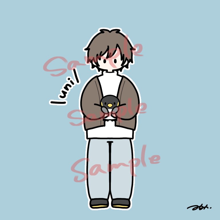 ペットや好きなぬいぐるみ抱っこしたイラスト描きます デザイン丸投げ可能！プレゼント思い出の切り取りや記念としても イメージ6